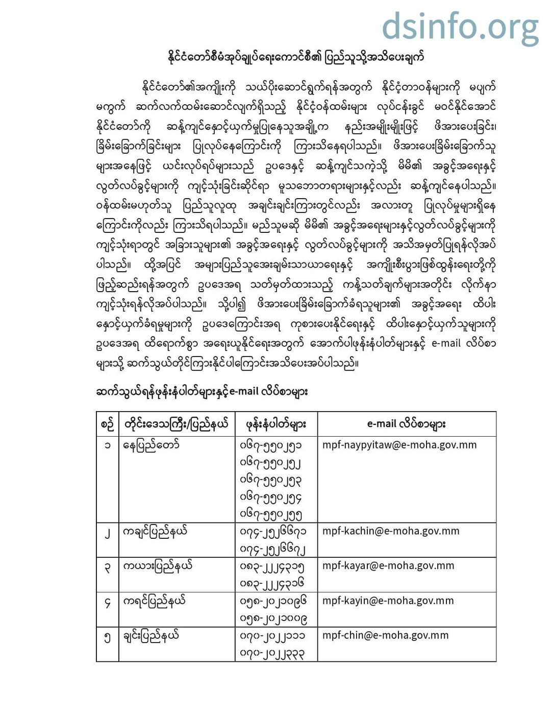 အသိပေးချက်၀၁